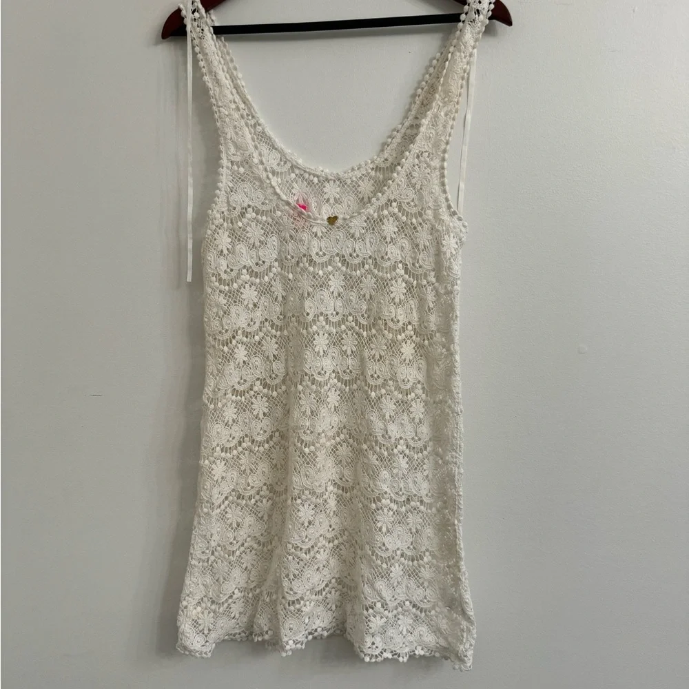 Victorias Secret Beach Sexy White Crochet Swim
Coverup sz L - Picture 7 of 8